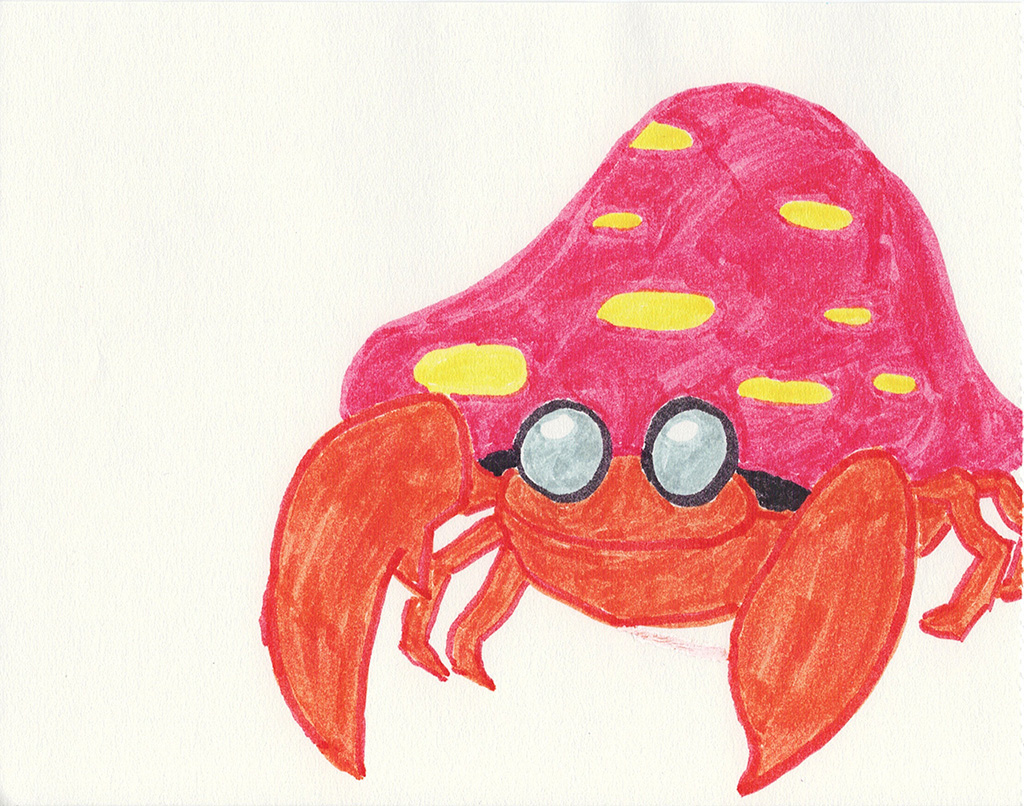 A scanned drawing of Parasect pokemon made with Various Markers